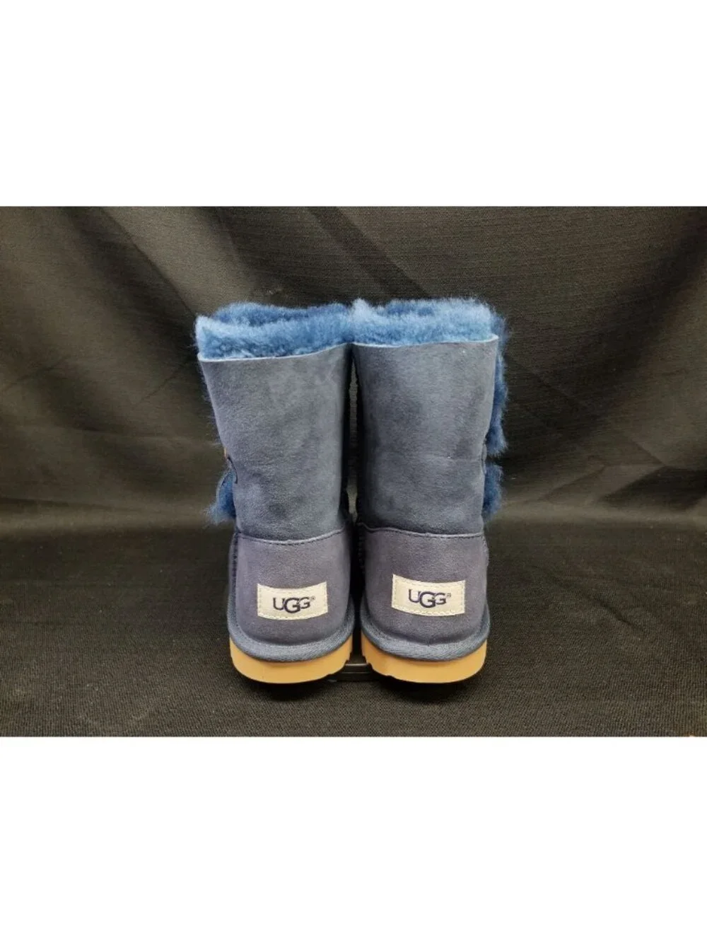 UGG Girls K Bailey Button II Water-Resistant Boots Navy Size 5 NEW IN BOX!
